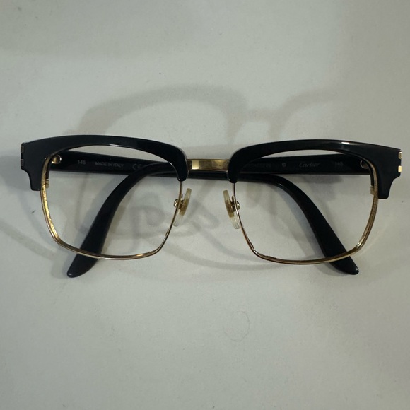 Cartier Black and Gold Frame Glasses